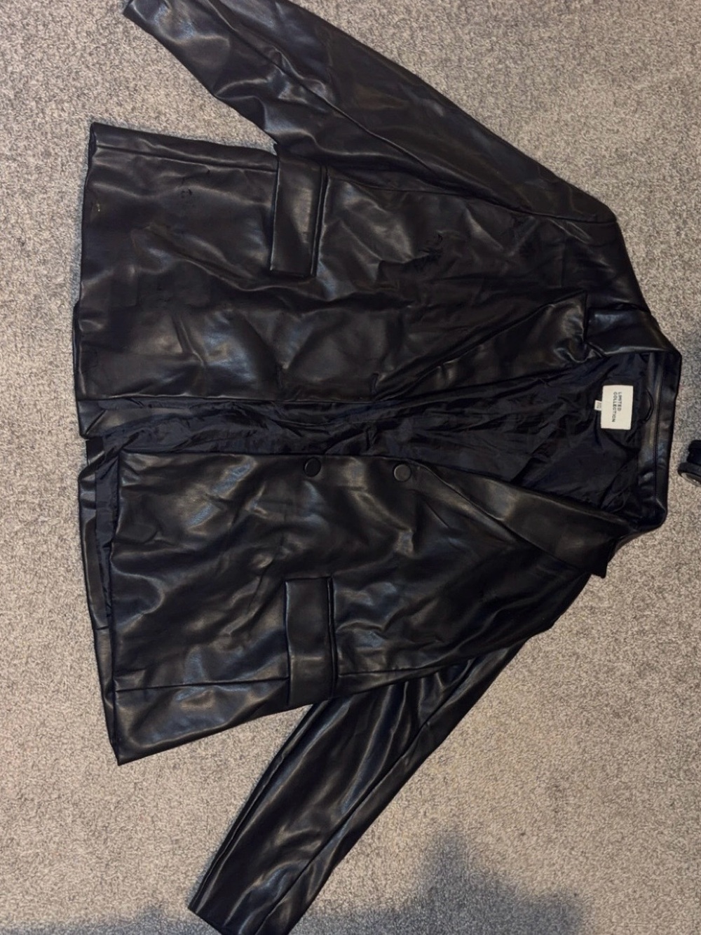 Limited collection leather faux jacket XXL